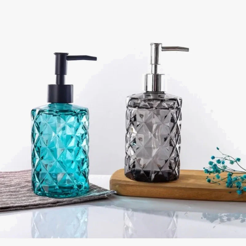 distributeur de savon liquide en verre portable pour salle de bain - Image 4