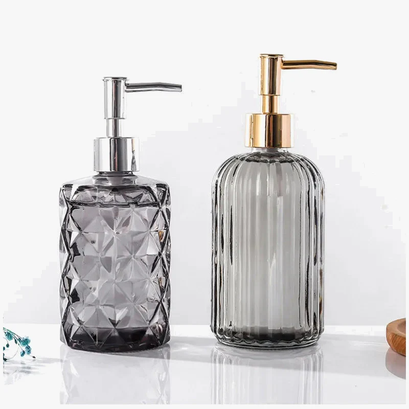 distributeur de savon liquide en verre portable pour salle de bain - Image 5