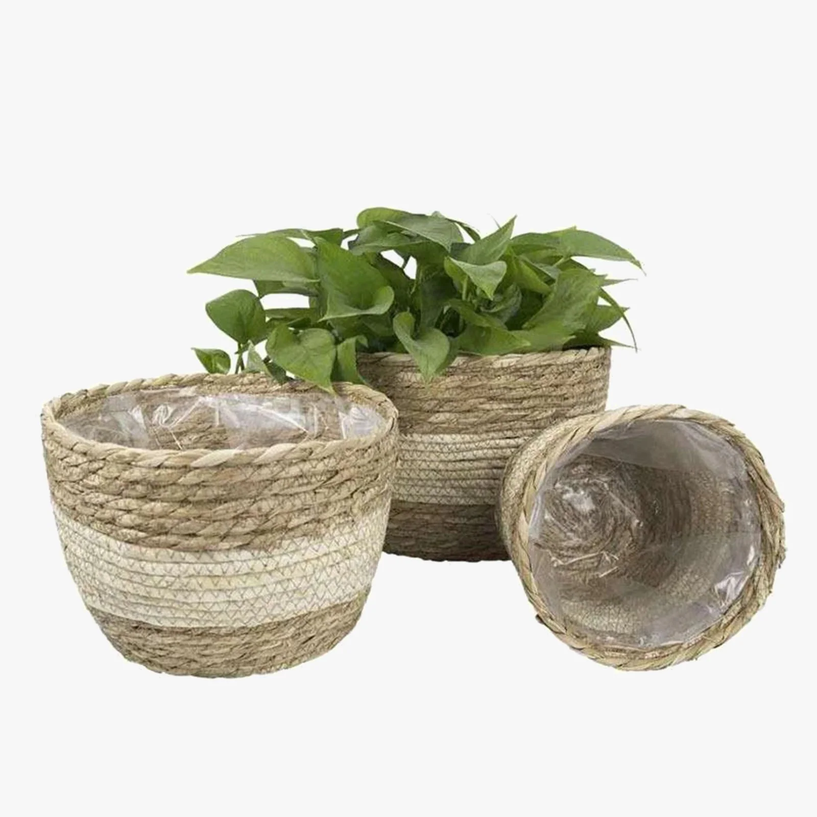 doublures en rotin pour paniers à plantes et décoration jardin - Image 6