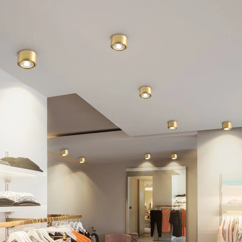 downlight led en cuivre spots réglables cob pour décor maison - Image 5