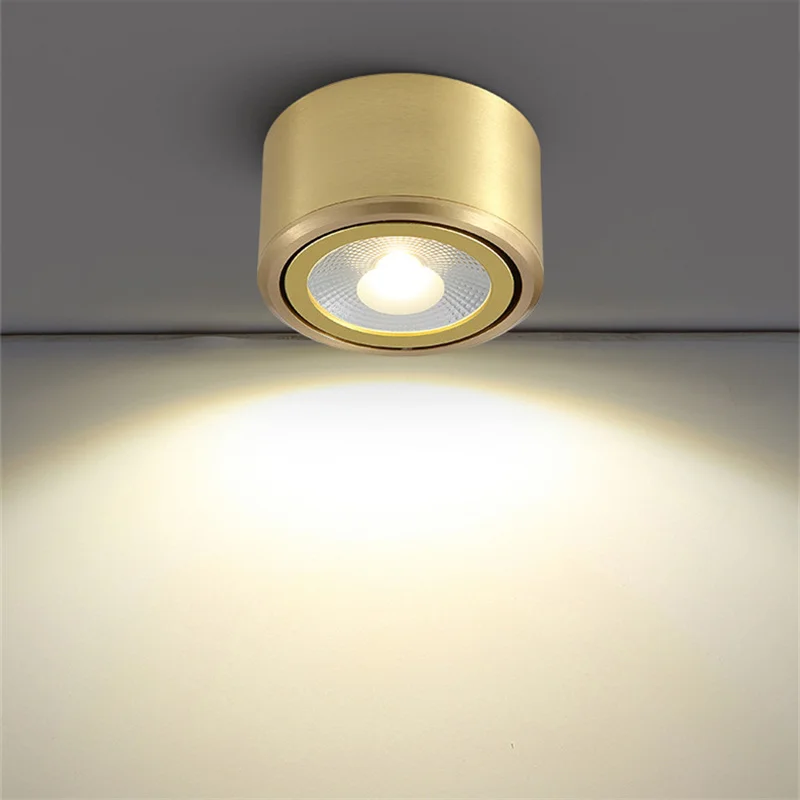 downlight led en cuivre spots réglables cob pour décor maison - Image 8