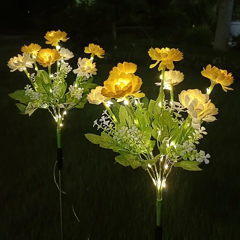éclairage solaire en forme de rose pour jardin extérieur - Image 3