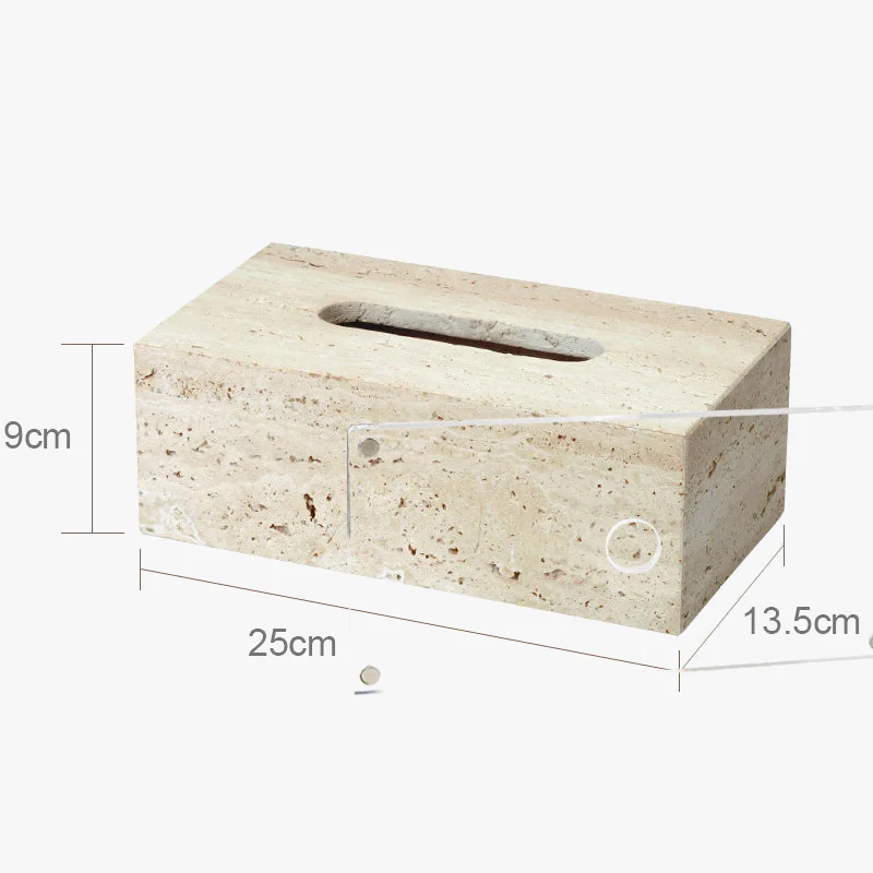 ensemble accessoires salle de bain en travertin beige naturel - Image 9