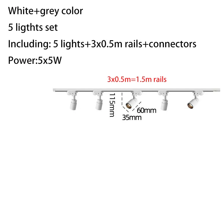 ensemble complet de luminaires sur rail led pour magasin - Image 13