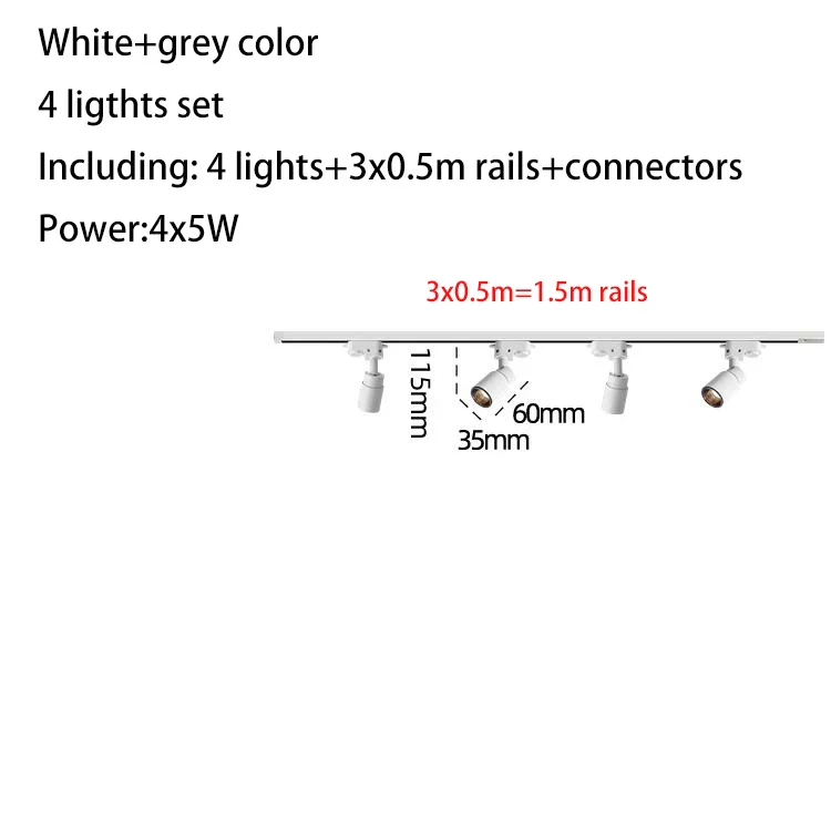ensemble complet de luminaires sur rail led pour magasin - Image 17