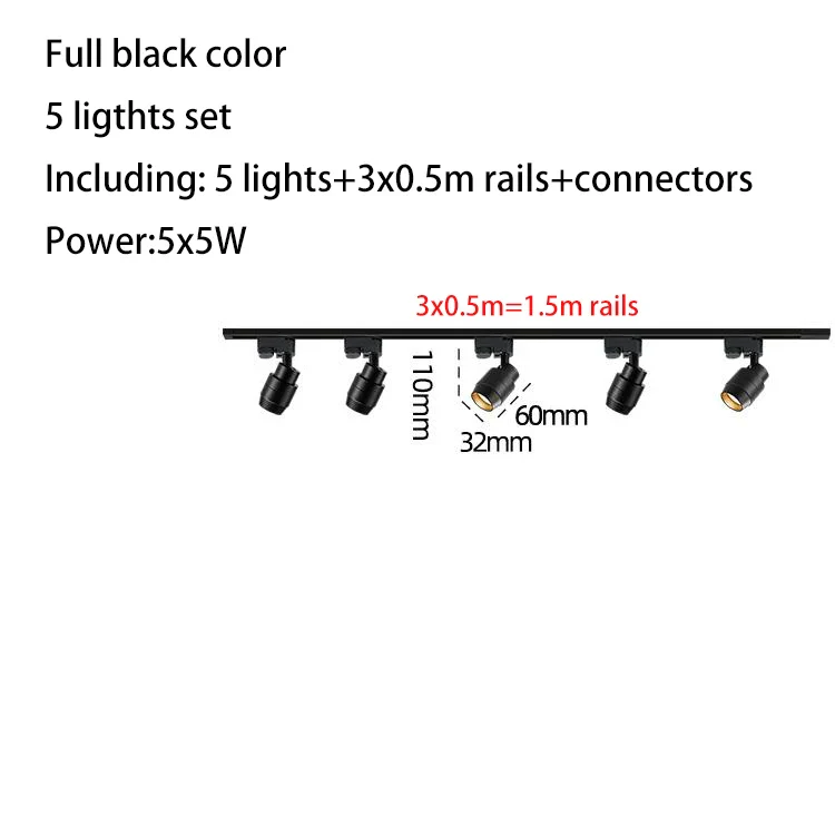 ensemble complet de luminaires sur rail led pour magasin - Image 21