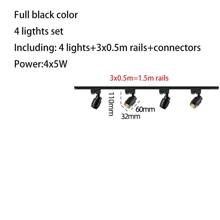 ensemble complet de luminaires sur rail led pour magasin - Image 23