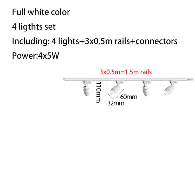 ensemble complet de luminaires sur rail led pour magasin - Image 24