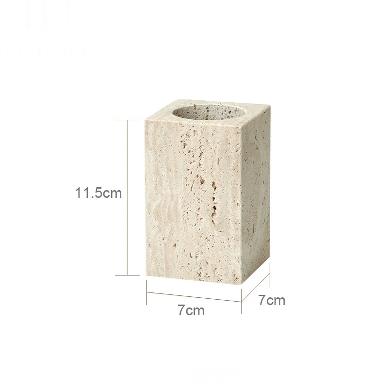 ensemble d'accessoires en marbre naturel pour salle de bain - Image 18