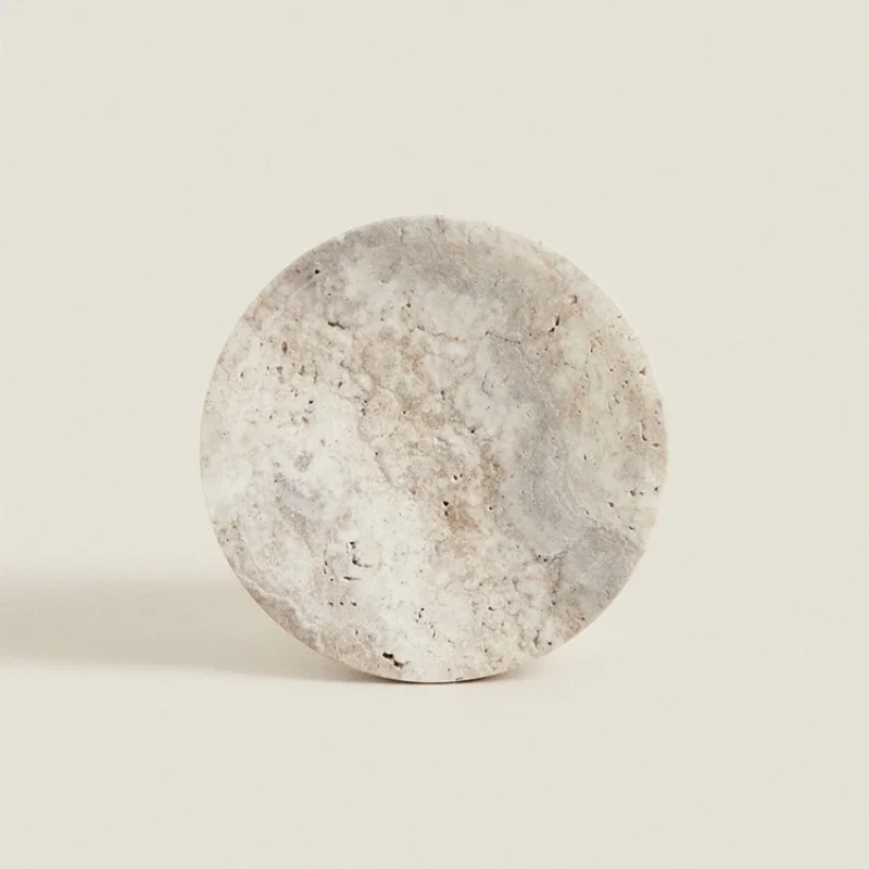 ensemble d'accessoires en travertin wabi-sabi pour salle de bain - Image 4