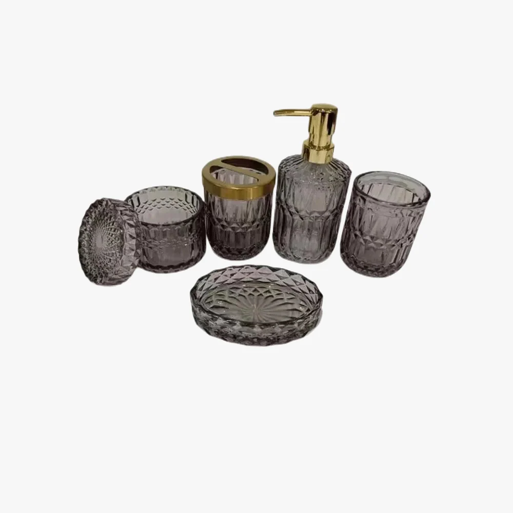 ensemble d'accessoires en verre pour salle de bain d'hôtel - Image 5