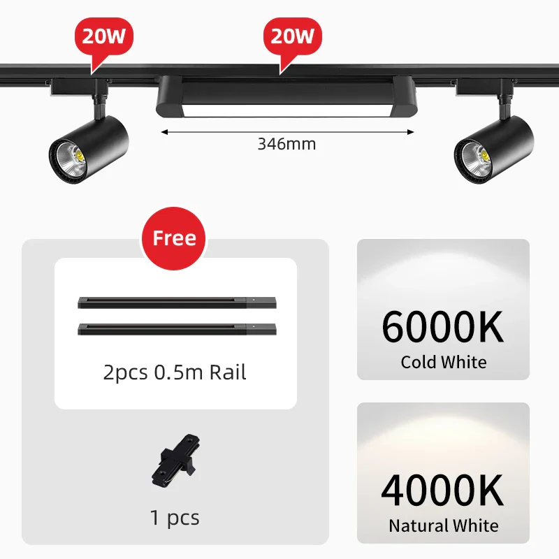 ensemble d'éclairage sur rail à led pour intérieur décoratif - Image 23