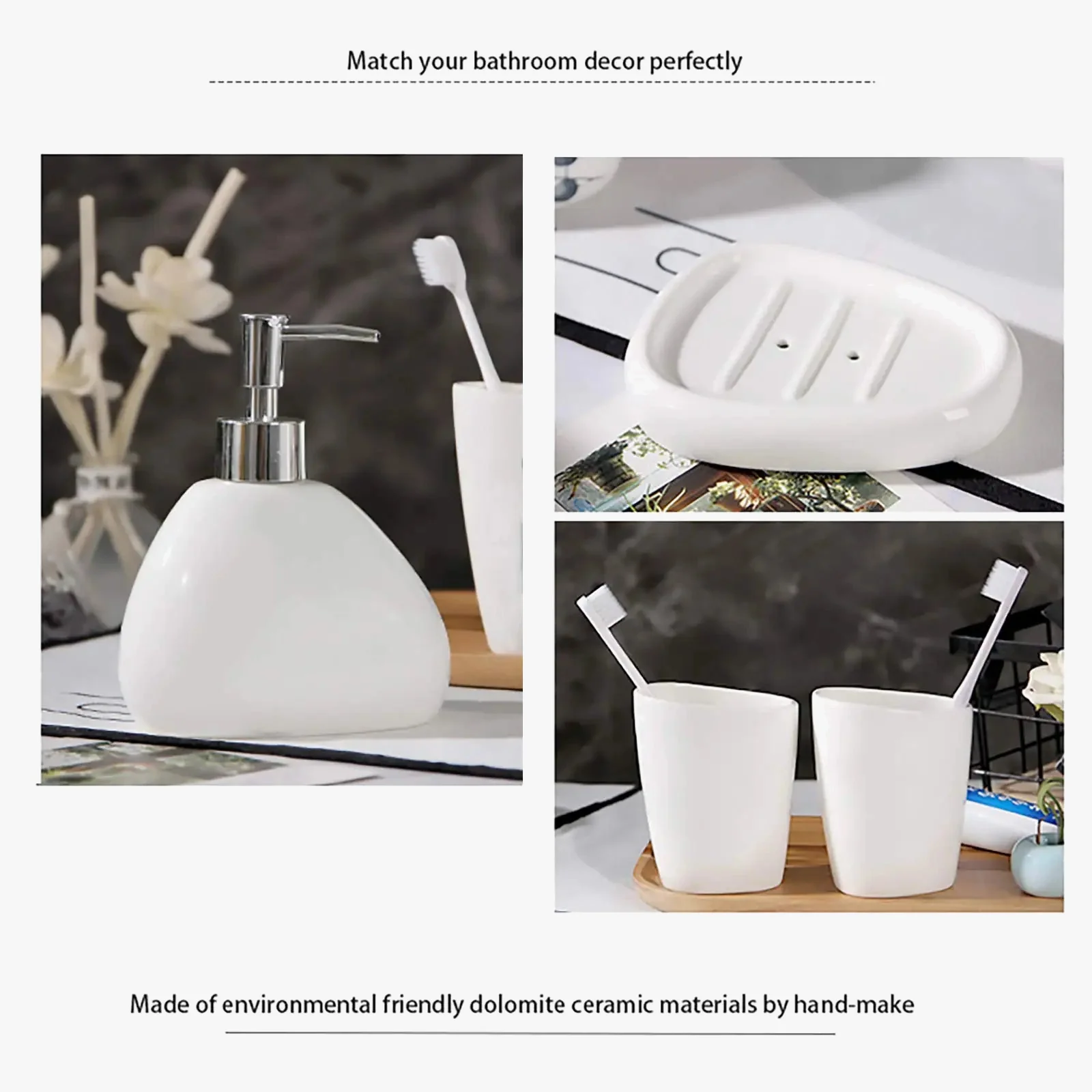 ensemble daccessoires en céramique pour salle de bain de luxe - Image 4