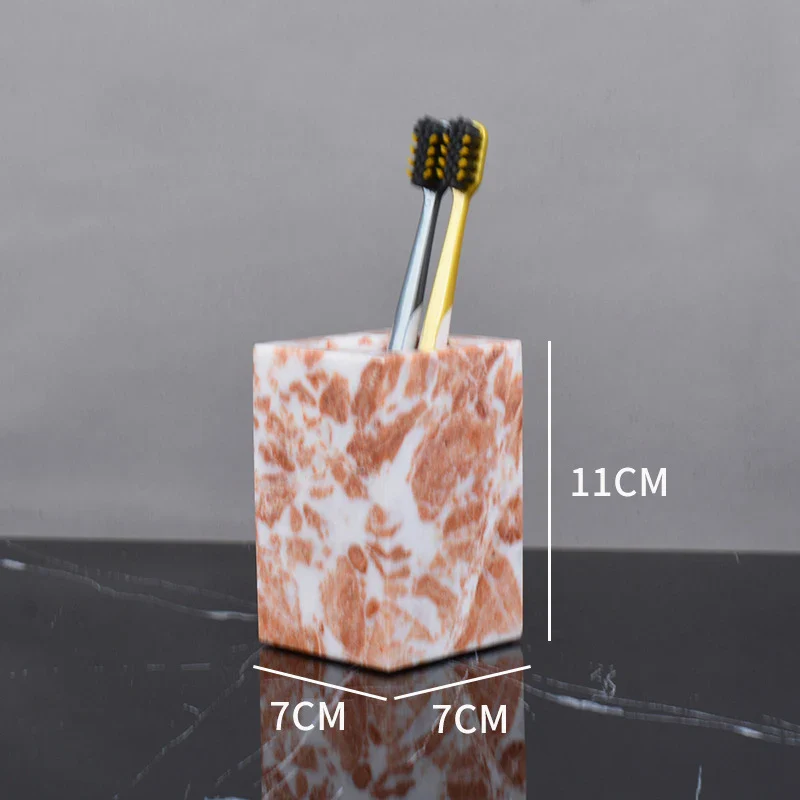 ensemble daccessoires en marbre naturel pour salle de bain - Image 10