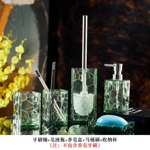 ensemble de rangement en plastique transparent pour articles de toilette - Image 3