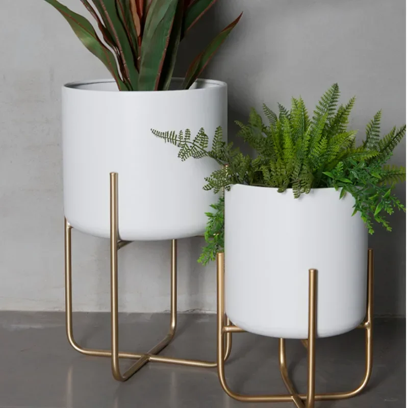 etagère à plantes dorée support à fleurs amovible et polyvalent - Image 3