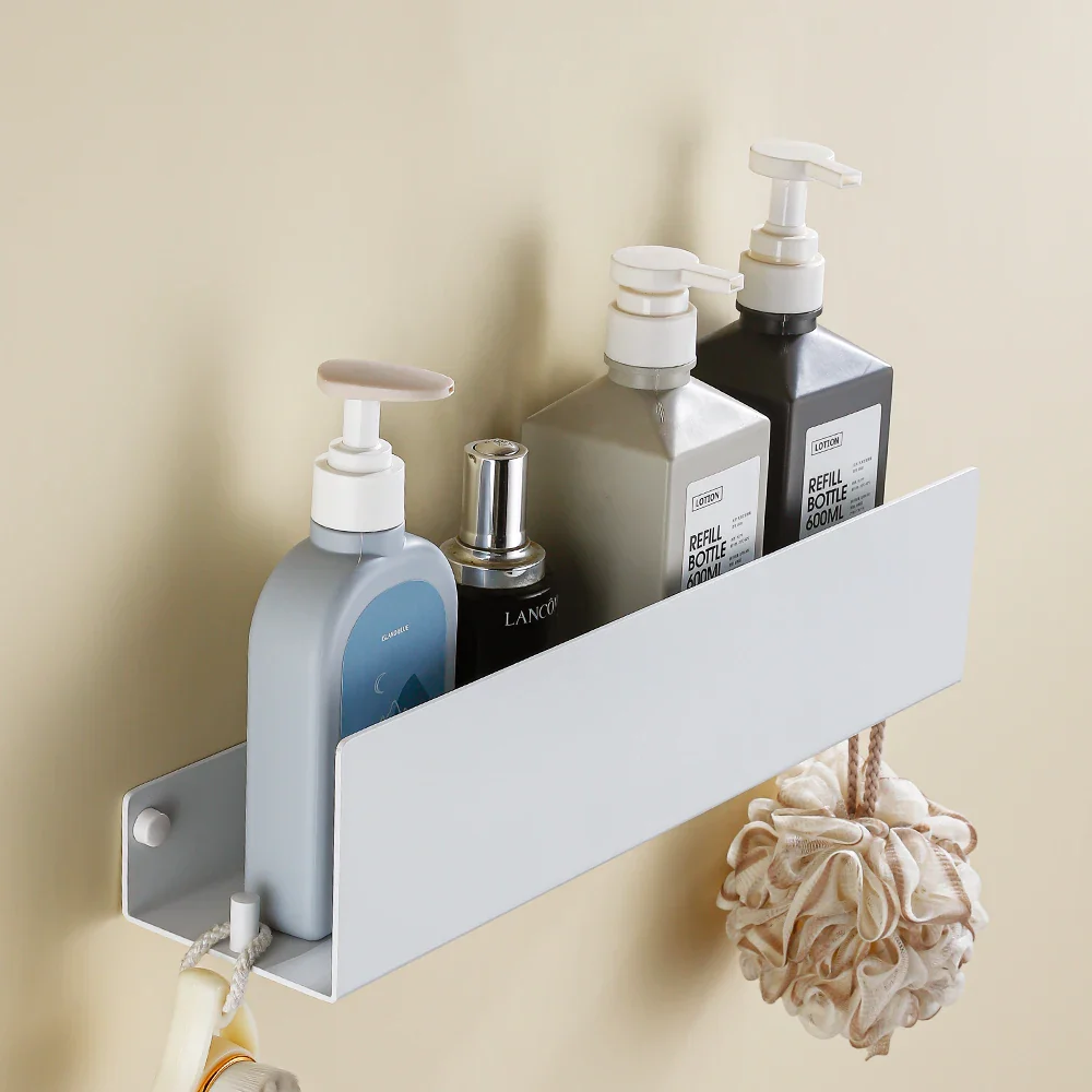 etagère de douche avec crochet pour articles de bain et cuisine - Image 3