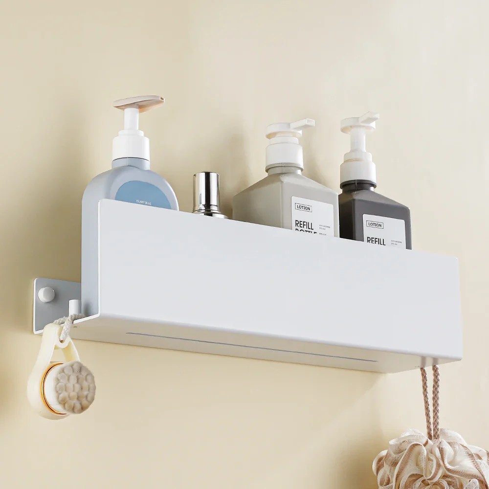 etagère de douche avec crochet pour articles de bain et cuisine - Image 4