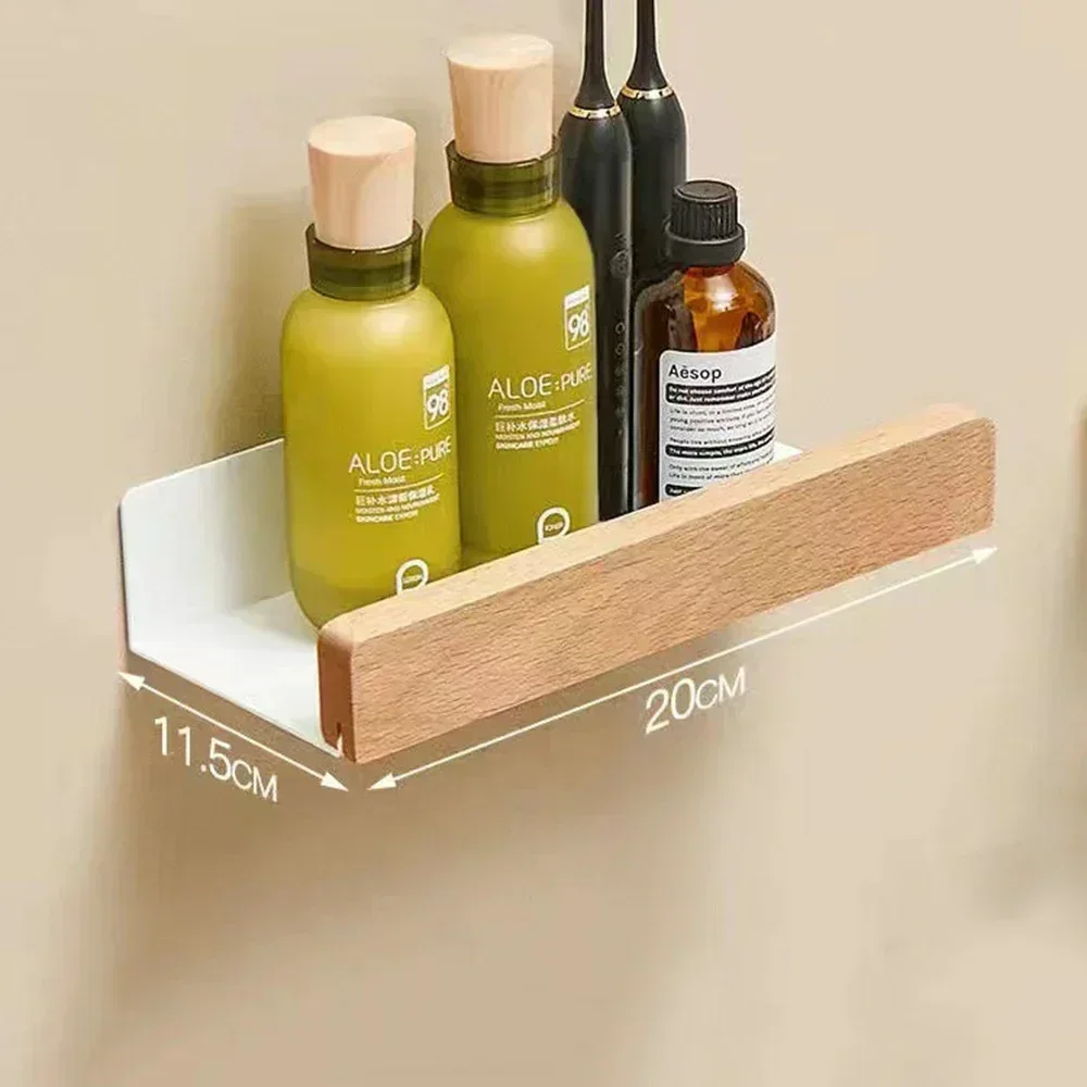 étagère en bois support d'angle sans perçage pour rangement - Image 11
