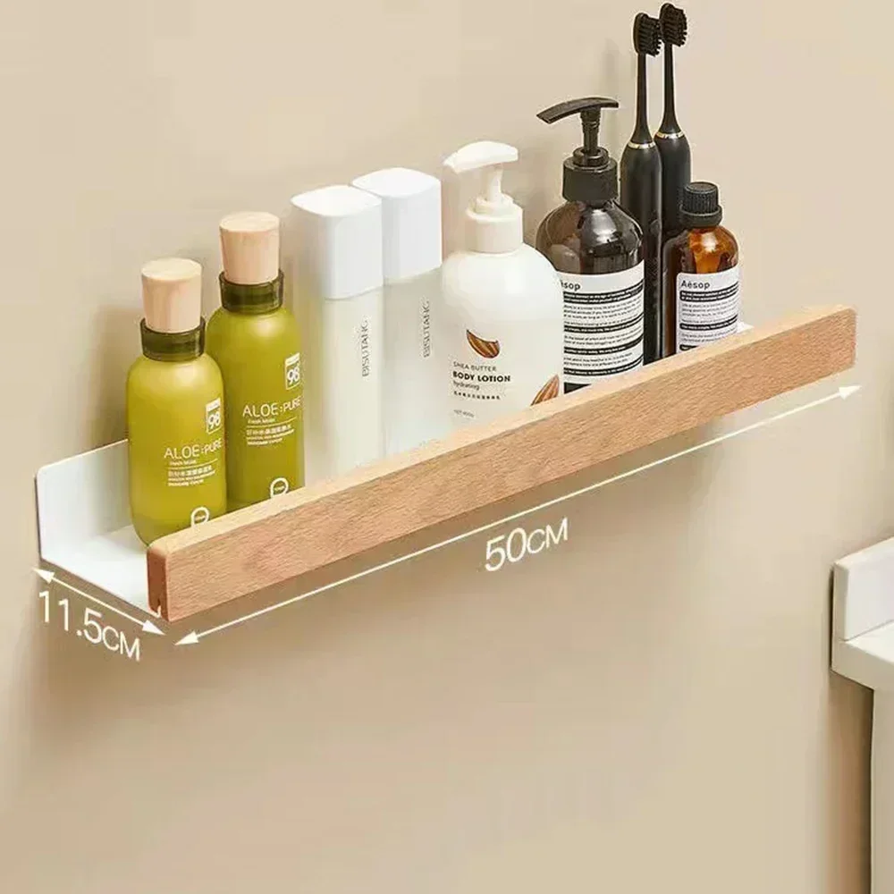 étagère en bois support d'angle sans perçage pour rangement - Image 12