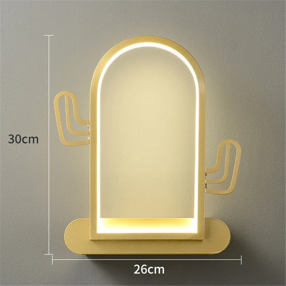 étagère métallique coeur nordique avec lampe led murale pour enfants - Image 5