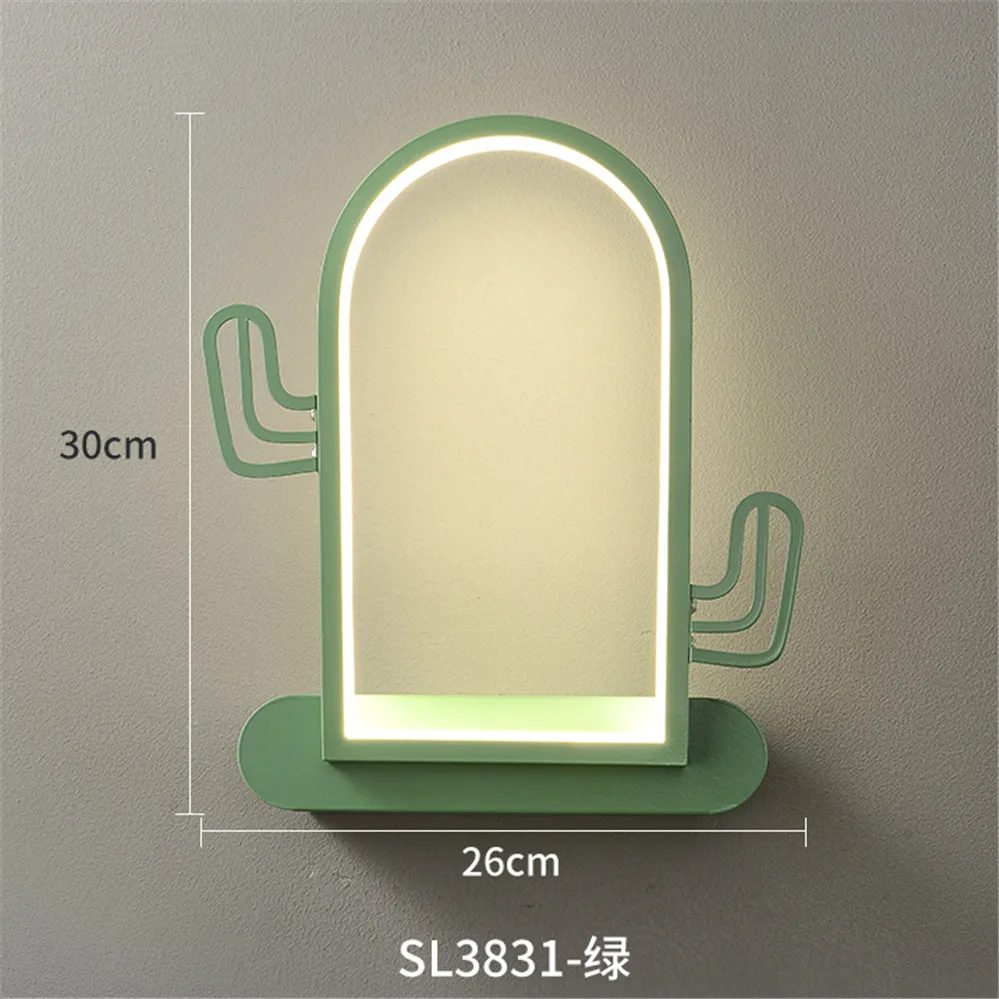 étagère métallique coeur nordique avec lampe led murale pour enfants - Image 7
