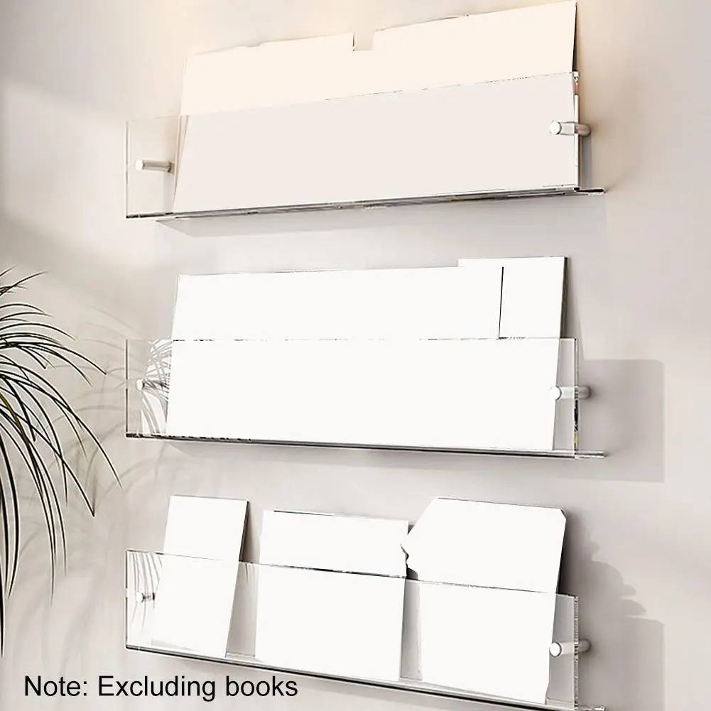 étagère murale en acrylique pour livres et magazines - Image 2