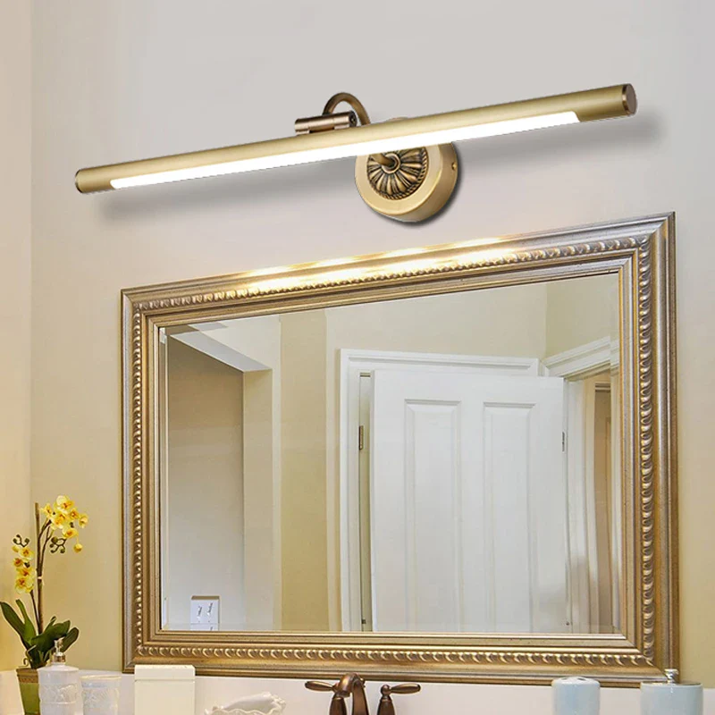 Europe copper bathroom wall mirror light, bedroom vanity cabinet lamp, hotel showcase picture lighting - Image 2