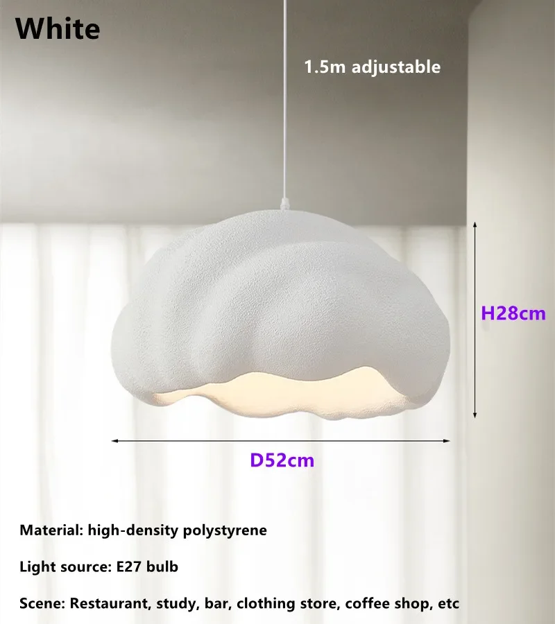 French Dining Room Wabi Sabi LED Pendant Lamp Nordic Cream Style Bar Bedroom Chandelier Fixture Model Room Bar Decorative Lights - Image 10