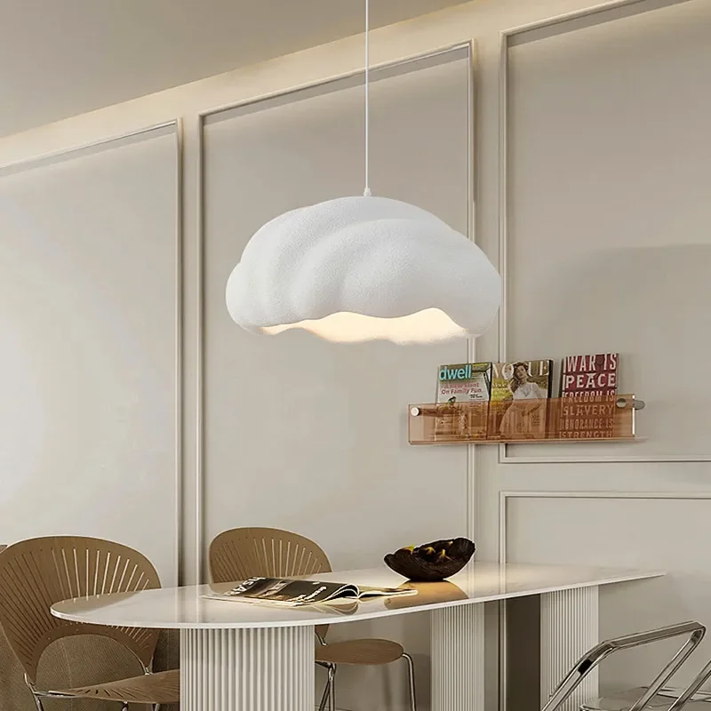 French Dining Room Wabi Sabi LED Pendant Lamp Nordic Cream Style Bar Bedroom Chandelier Fixture Model Room Bar Decorative Lights - Image 2