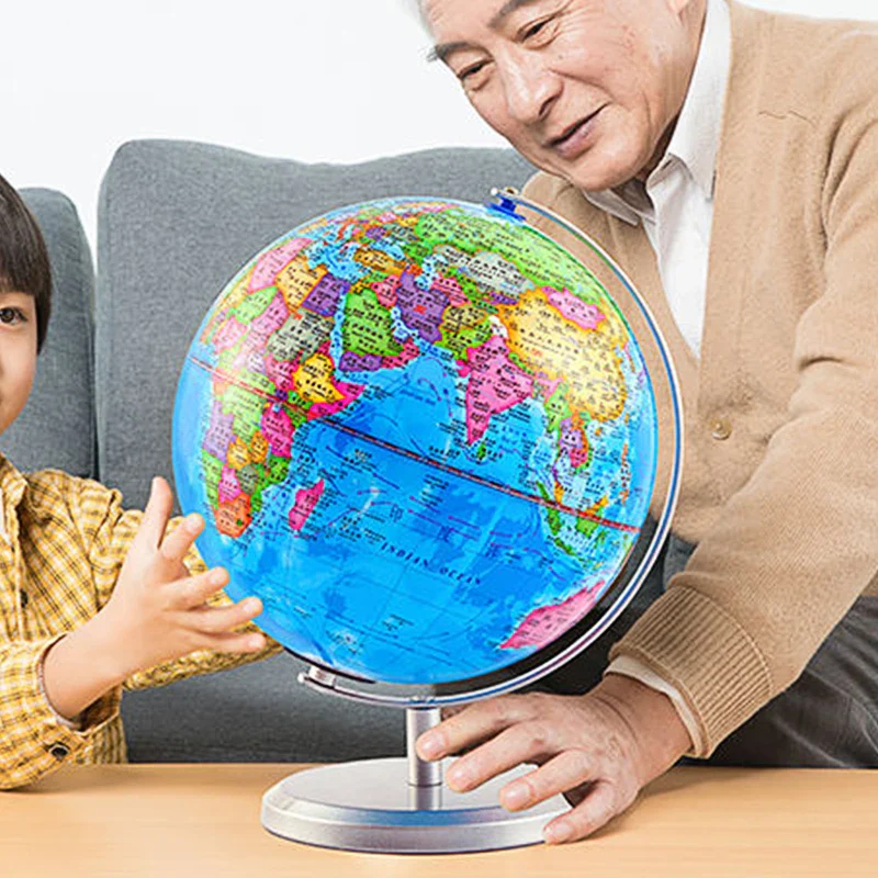 globe étudiant géographie avec lampe et base métallique pour bureau - Image 4