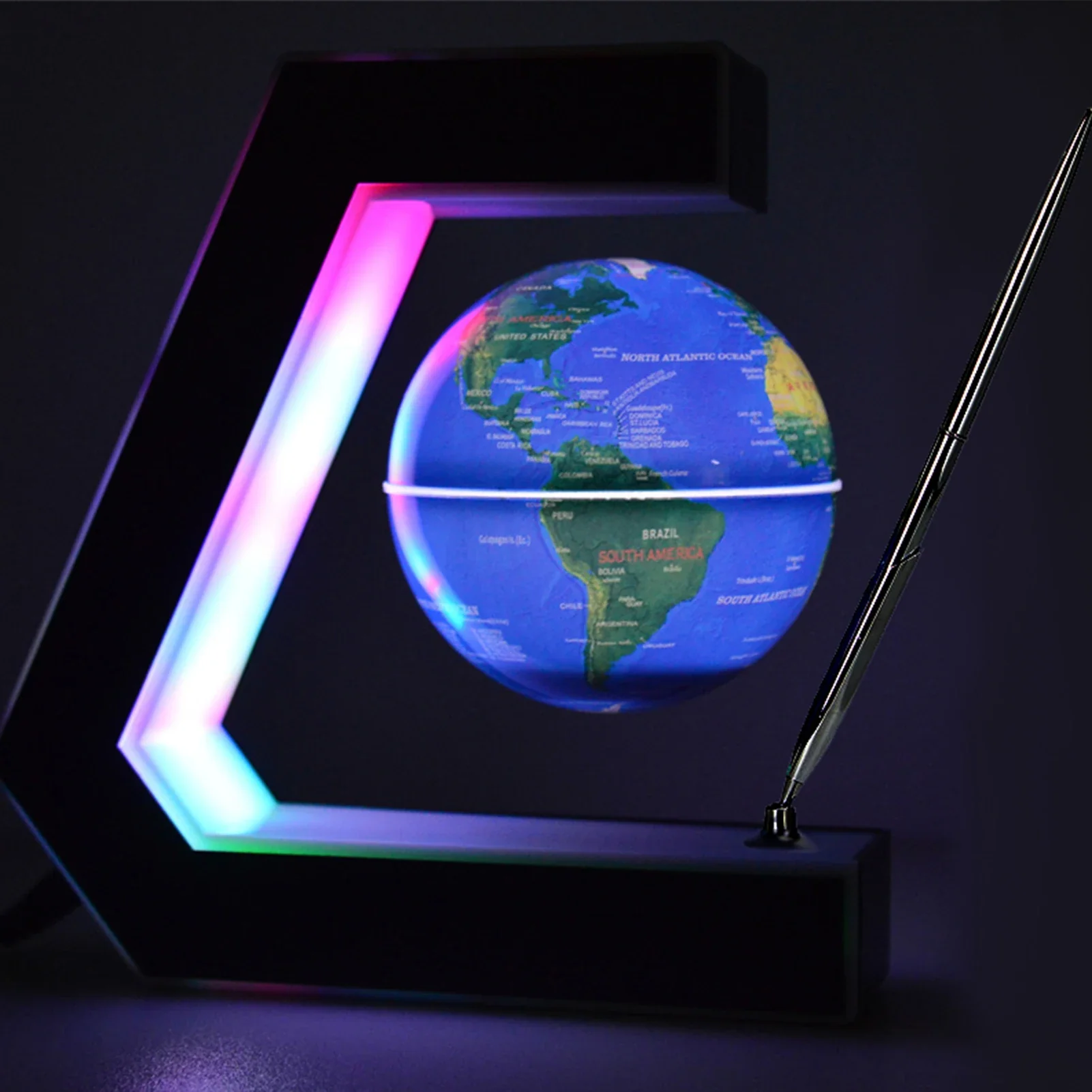 globe flottant à lévitation magnétique avec éclairage LED décoratif - Image 2