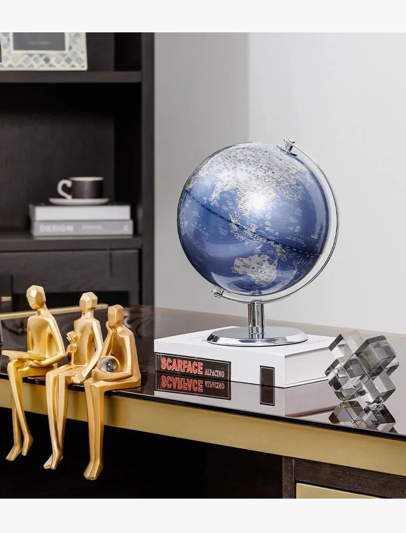 globe multilingue sur support métal pour décoration et enseignement géographique - Image 5