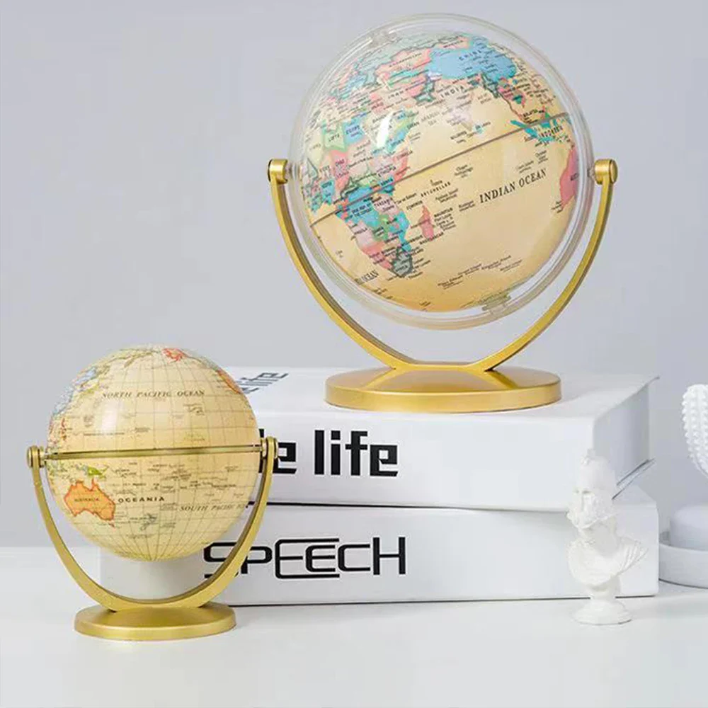 globe rétro 360 degrés carte du monde décoratif éducatif - Image 4