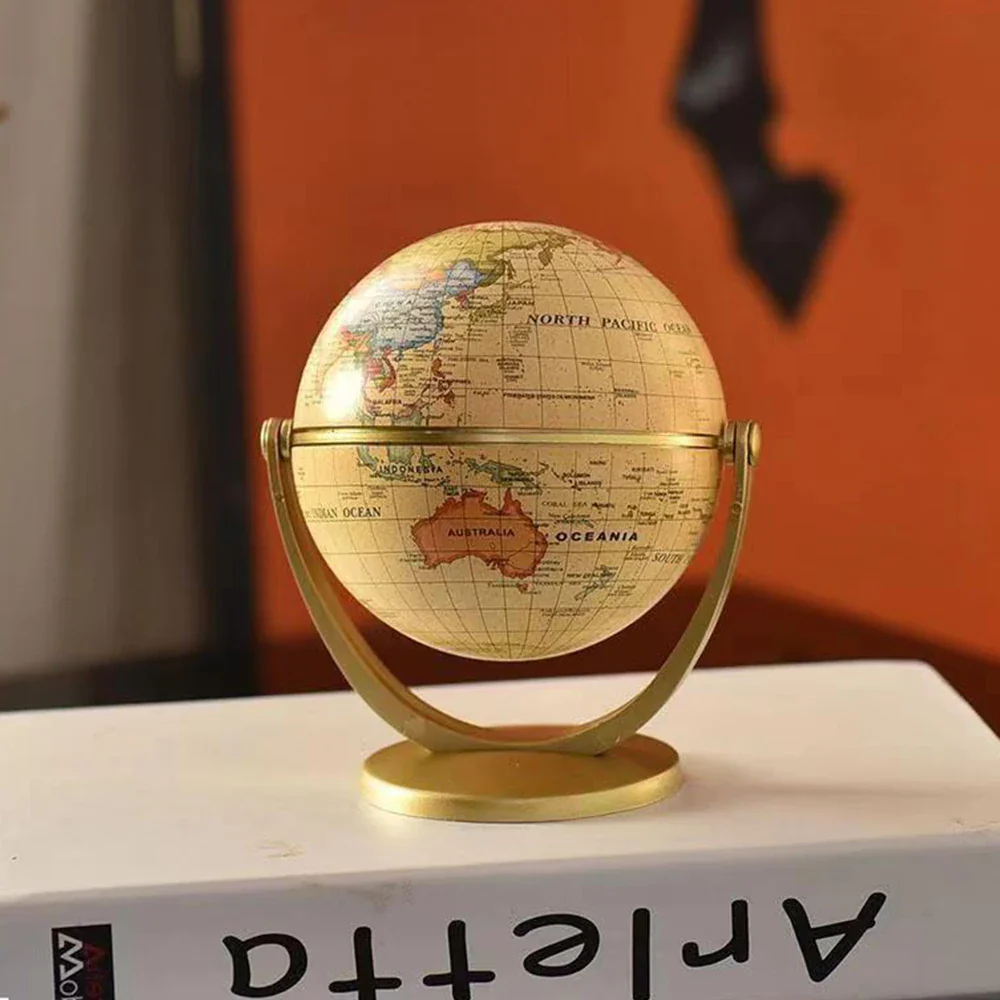 globe rétro 360 degrés carte du monde décoratif éducatif - Image 5