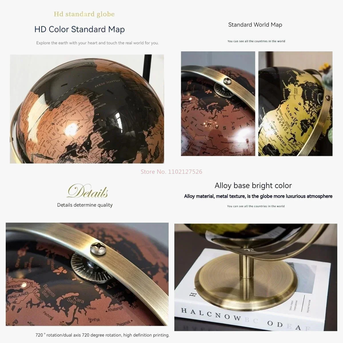 globe rotatif décoration artisanale style européen créatif pour bureau - Image 6