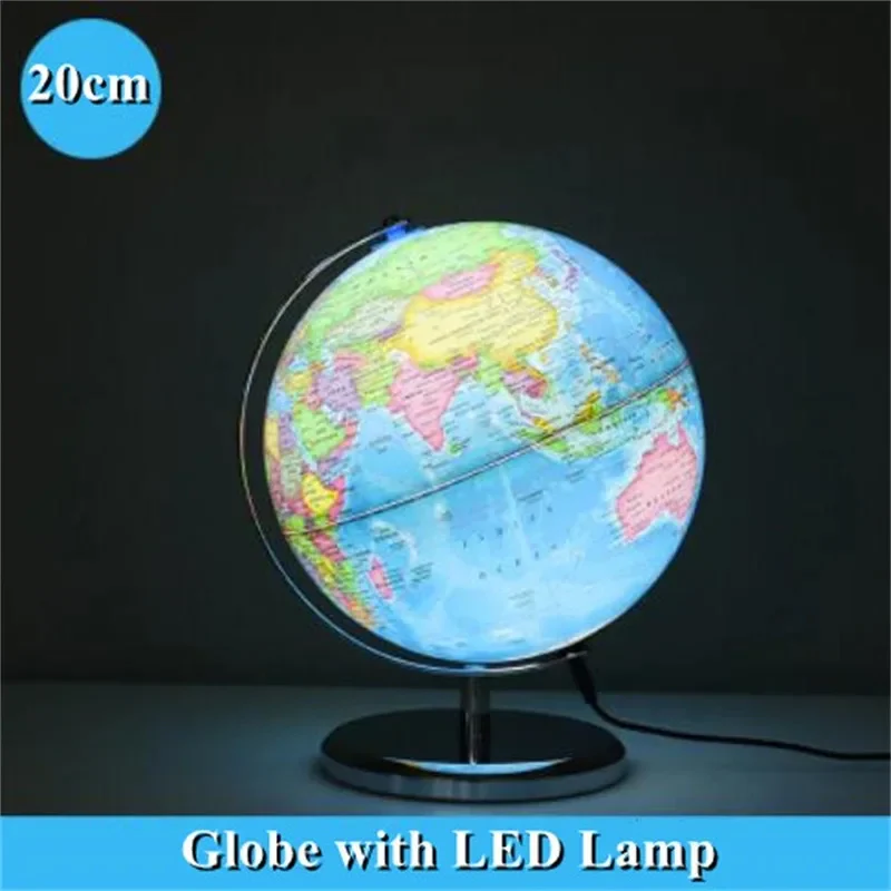 globe rotatif lumineux en anglais pour bureau et enseignement - Image 2