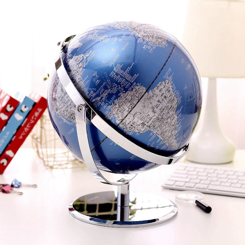 globe terrestre éducatif avec support en acier inoxydable et relief - Image 6