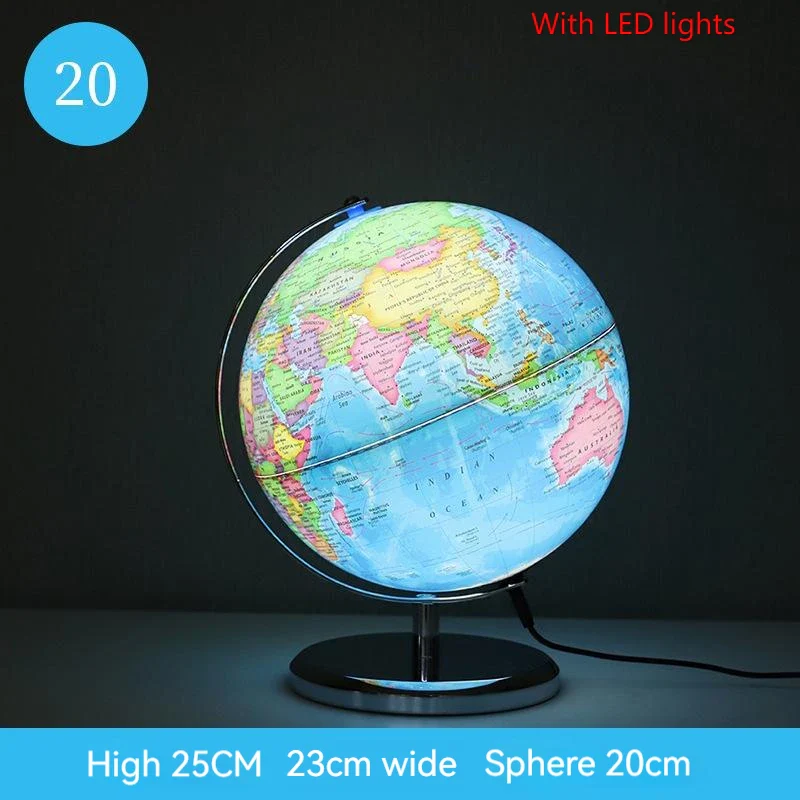 globe terrestre lumineux avec carte du monde éducative - Image 10
