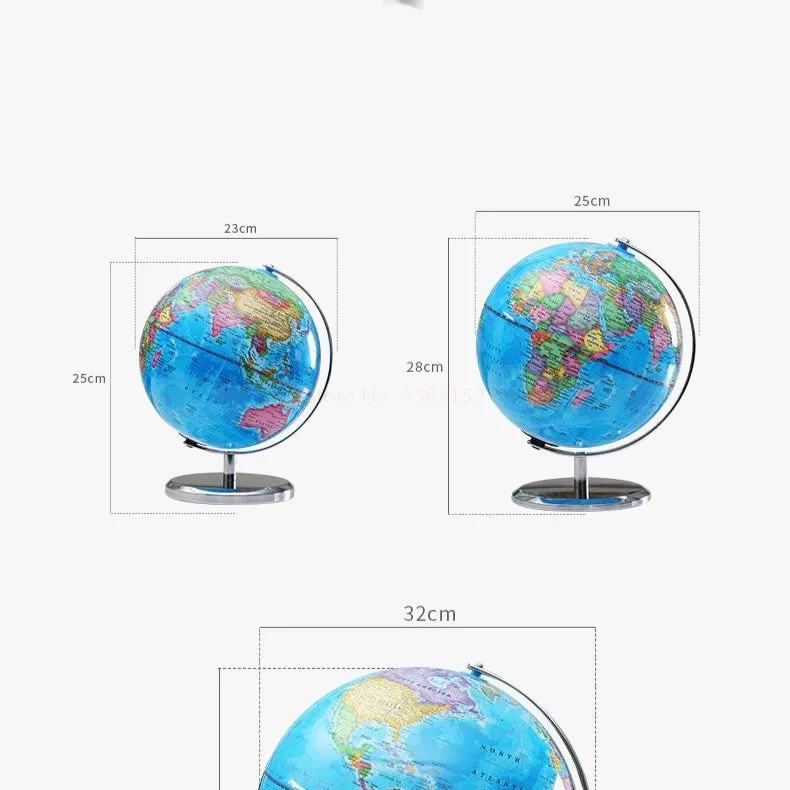 globe terrestre lumineux éducatif carte du monde décoratif - Image 5