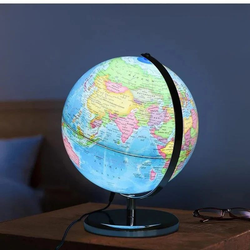globe terrestre lumineux version anglaise carte du monde éducatif décoratif - Image 3