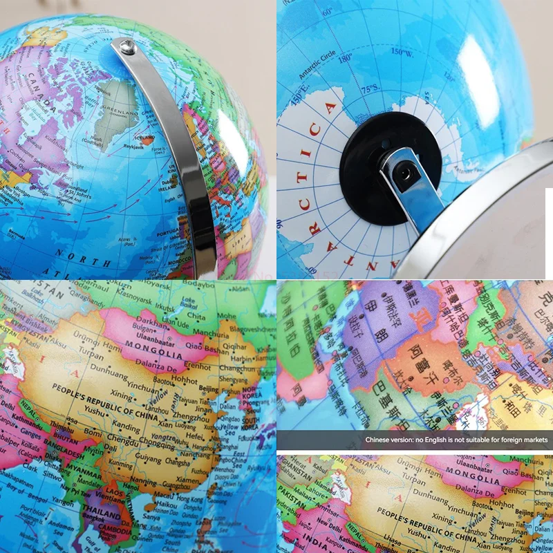 globe terrestre lumineux version anglaise carte du monde éducatif décoratif - Image 6