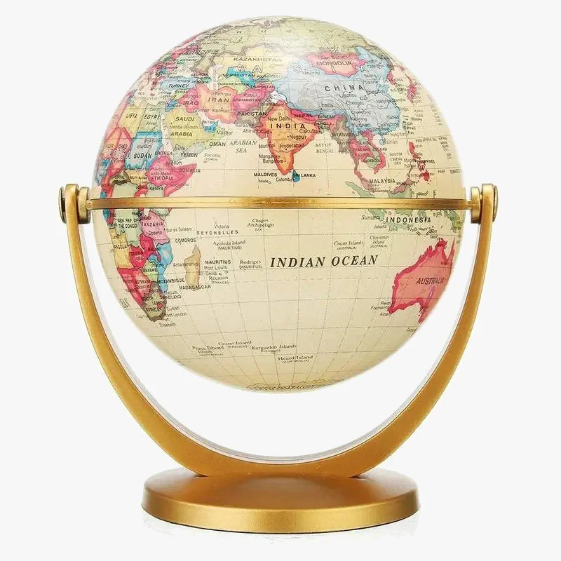globe terrestre rétro de bureau pour apprendre la géographie