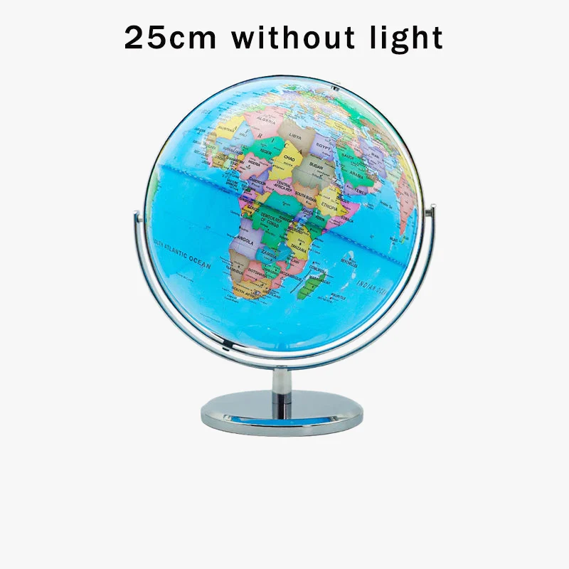 globe terrestre rotatif éducatif lumineux en anglais pour géographie - Image 7