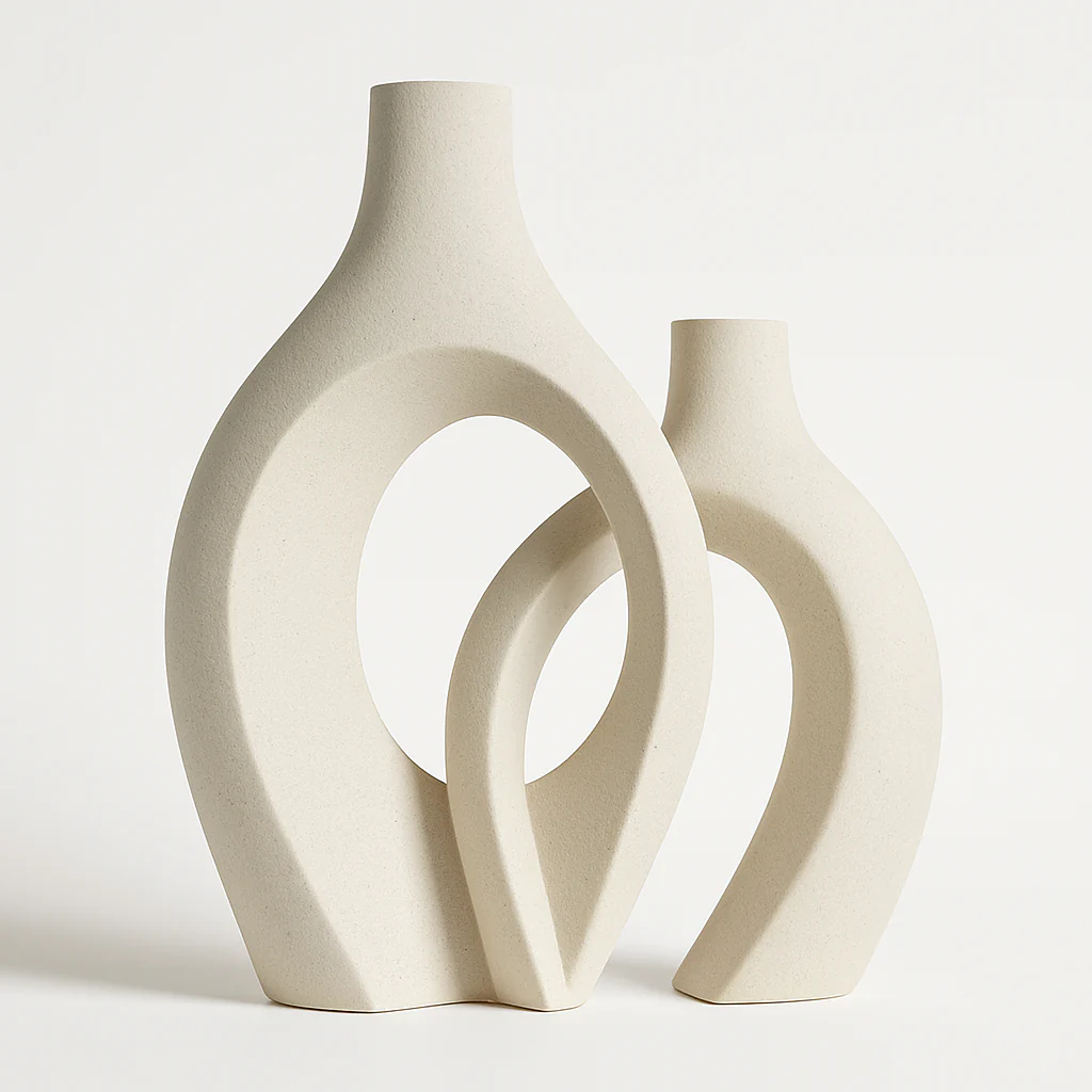 grand vase décoratif en céramique pour un intérieur moderne et élégant