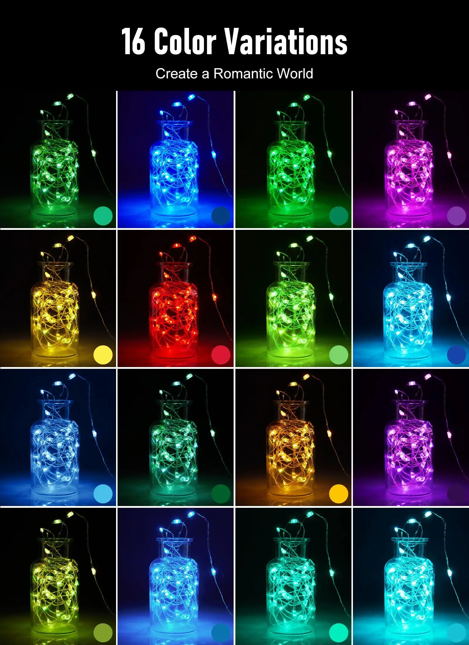 guirlande lumineuse à led avec télécommande pour fêtes et événements - Image 2