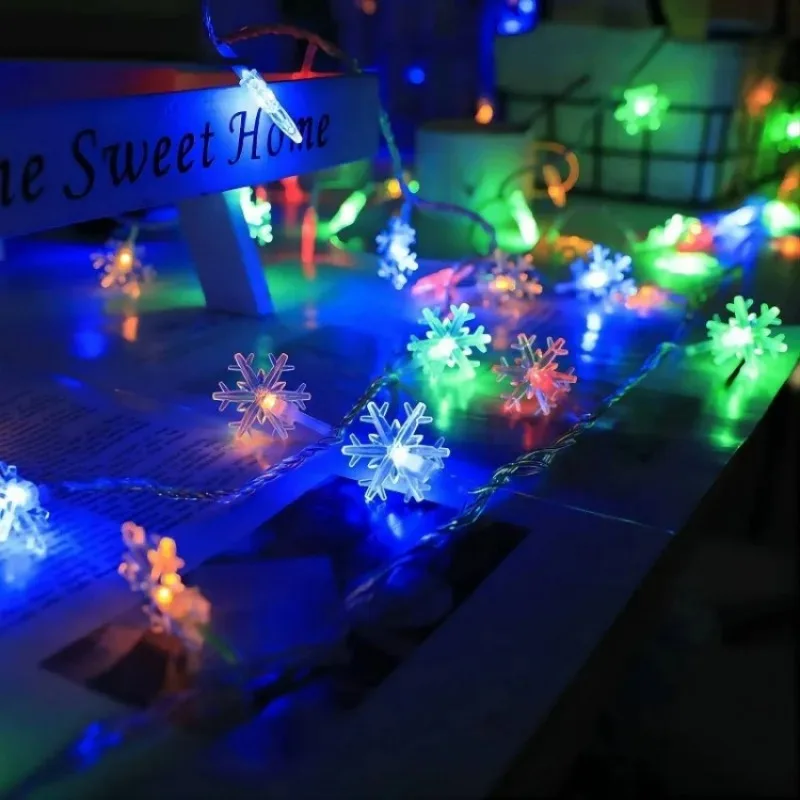 guirlande lumineuse à led flocon de neige pour fêtes et décorations - Image 4