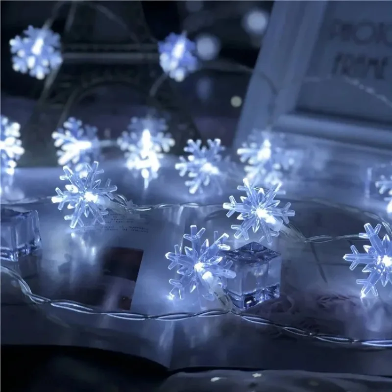 guirlande lumineuse à led flocon de neige pour fêtes et décorations - Image 5