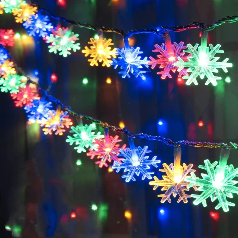 guirlande lumineuse à led flocon de neige pour fêtes et décorations - Image 7