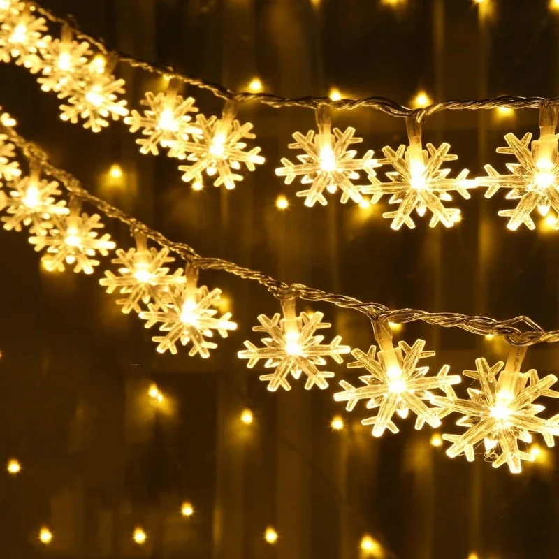 guirlande lumineuse à led flocon de neige pour fêtes et décorations - Image 9